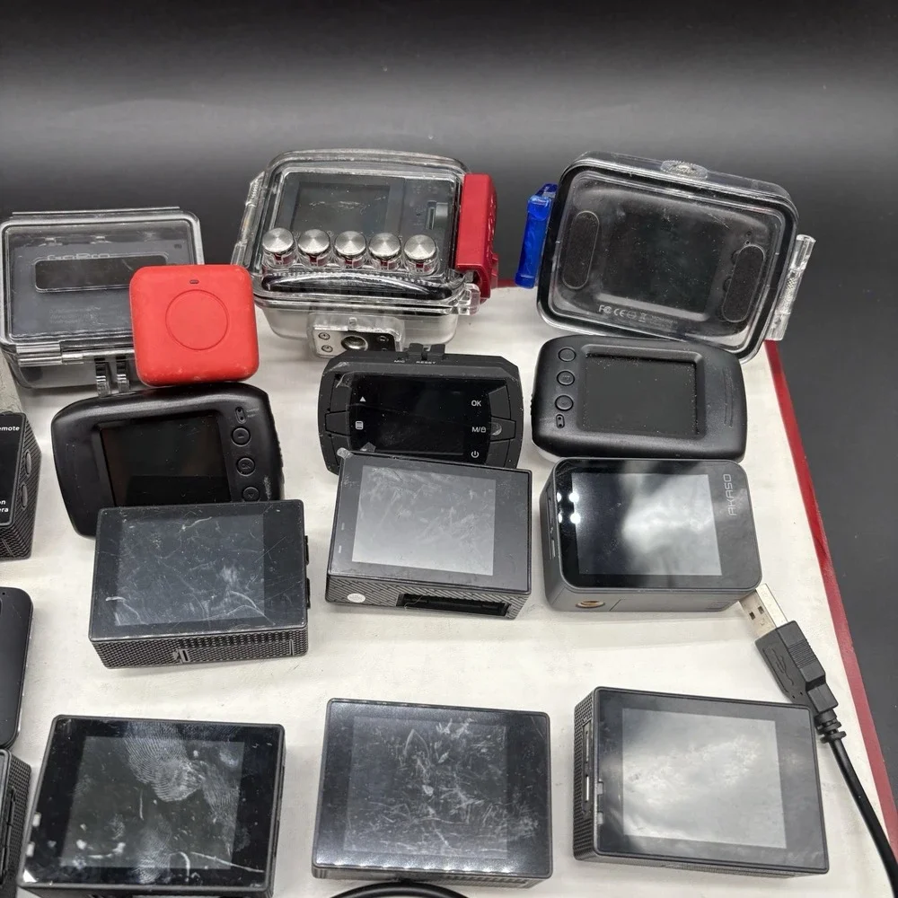 Lot 24 Action Cameras GoPro Hero Polaroid 4K Waterproof Bundle Parts Repair